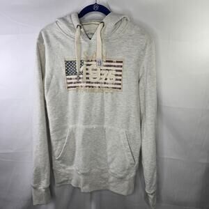 California City Wear USA Flag San Francisco Hooded Sweatshirt Size Large